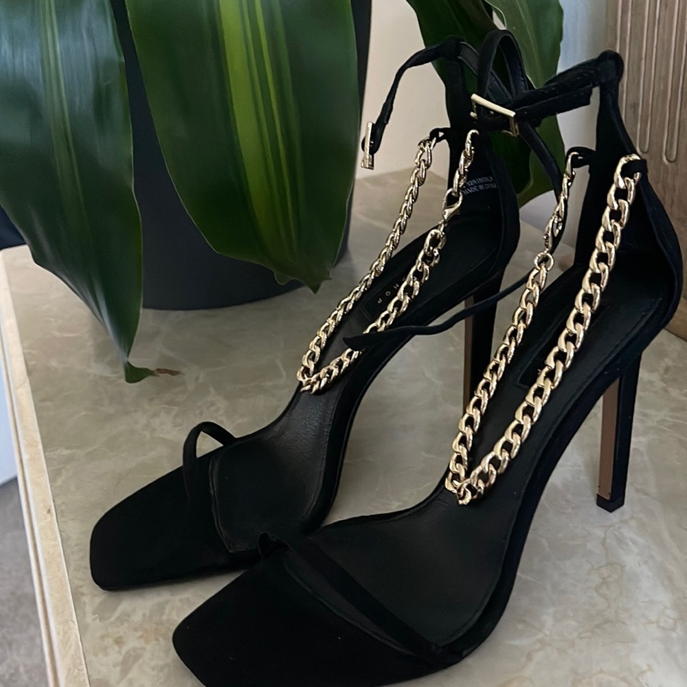 Top shop heels with chain